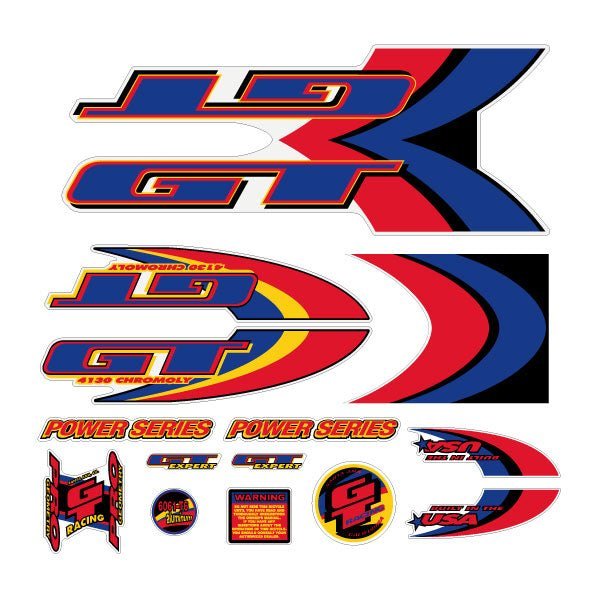GT - 1999 Power Series 1.0 - decal set - Old school bmx - Bmx Products AU