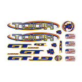 GT - 1999 TOUR decal set - for Black frame - Old school bmx - Bmx Products AU