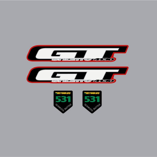 GT - 2000 - Stiletto 4130 - 531 -fork decal set - Bmx Products AU