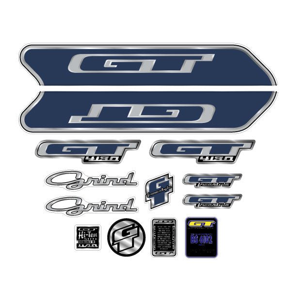 GT - 2001 Grind for Silver frame - decal set - Old school bmx - Bmx Products AU