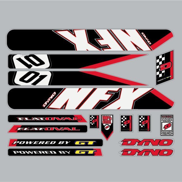 GT - 2001 NFX - for chrome frame decal set - Old school bmx - Bmx Products AU