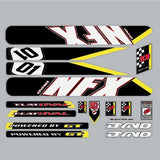 GT - 2001 NFX - for Orange frame decal set - Old school bmx - Bmx Products AU