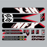 GT - 2001 NFX - for Yellow frame decal set - Old school bmx - Bmx Products AU
