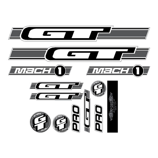 GT - 2003 Mach One PRO - Blue Frame Clear decal set - Old school bmx - Bmx Products AU