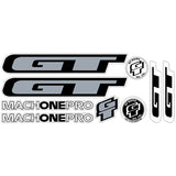 GT - 2004 Mach One PRO - Clear decal set - Old school bmx - Bmx Products AU