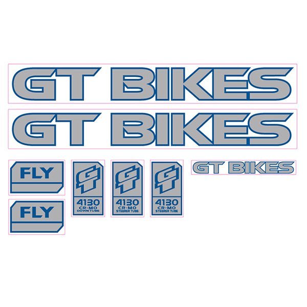 GT - 2005 FLY Blue silver Clear decal set - Old school bmx - Bmx Products AU