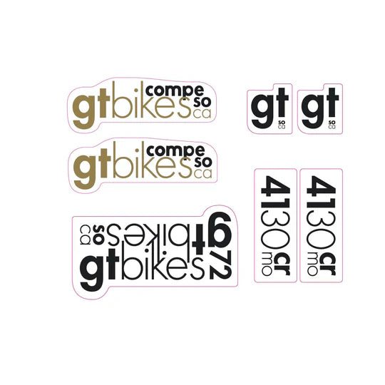 GT - 2009 - Compe - for white frame - on clear - old school bmx - Bmx Products AU