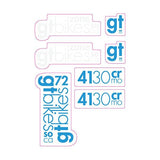 GT - 2009 Zone - Blue White Clear decal set - old school bmx - Bmx Products AU