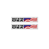 GT - 90's "BUILT IN THE USA" chainstay decals on clear Black text - Old school bmx - Bmx Products AU