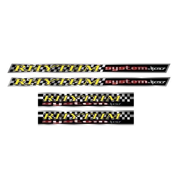 GT bmx - Checkers Rhythm System rim & Hub decals - Old school bmx - Bmx Products AU
