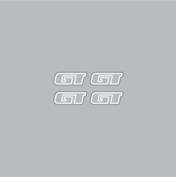 GT bmx - Mohawk hub decals in White - Bmx Products AU