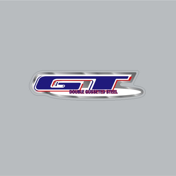 GT - Double Gusseted Steel bar decal - Old school bmx - Bmx Products AU