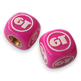 GT - One color Dice Tire Valve Caps (Pair) - Magenta - old school bmx - Bmx Products AU