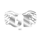 GT - Wings Sprocket decal - for 43T in CHROME on clear - Old school bmx - Bmx Products AU