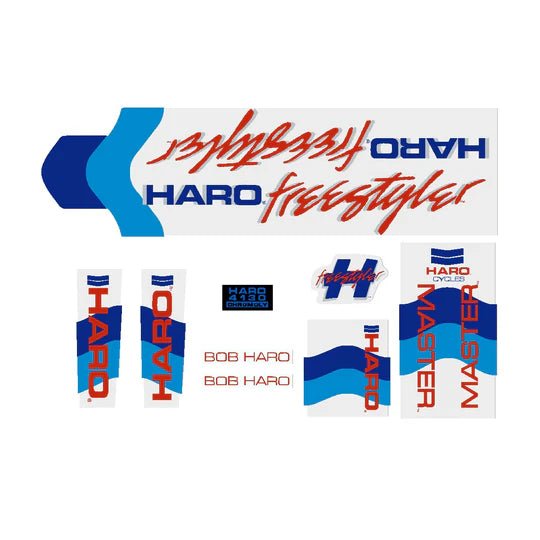 Haro - 1985 Freestyler MASTER decal set for green frame - old school bmx - Bmx Products AU