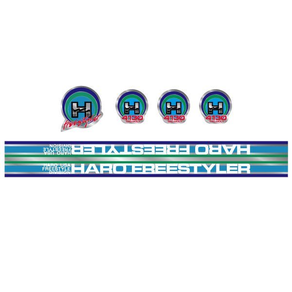 Haro - 82 - 83 Freestyler on chrome decal set - old school bmx - Bmx Products AU