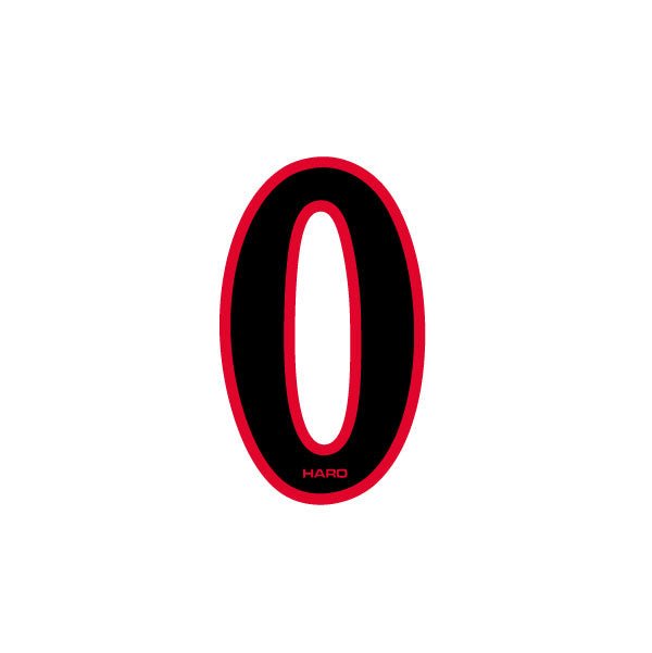 Haro - Early plate number 0 decal - Black Red - Old school bmx - Bmx Products AU