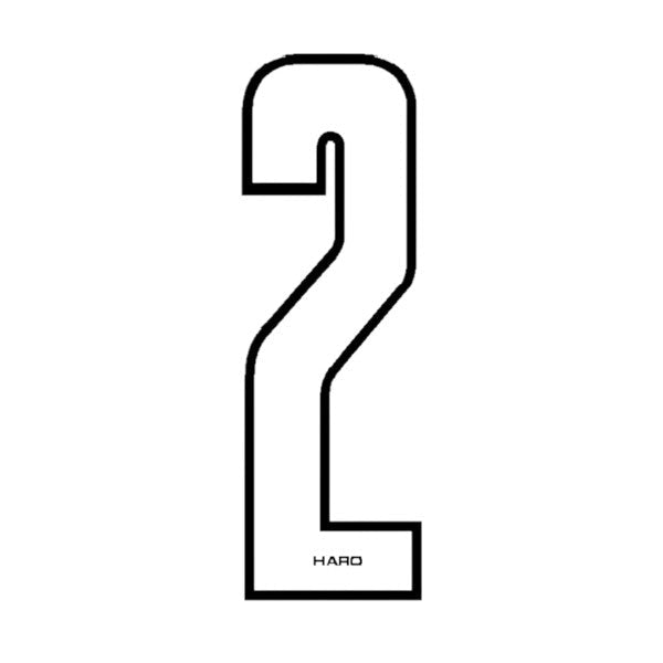 Haro - Stadium plate number 2 decal - White - Black - Old school bmx - Bmx Products AU