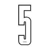 Haro - Stadium plate number 5 decal - White - Black - Old school bmx - Bmx Products AU