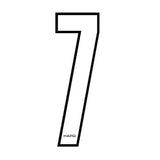 Haro - Stadium plate number 7 decal - White - Black - Old school bmx - Bmx Products AU