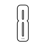 Haro - Stadium plate number 8 decal - White - Black - Old school bmx - Bmx Products AU