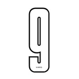 Haro - Stadium plate number 9 decal - White - Black - Old school bmx - Bmx Products AU