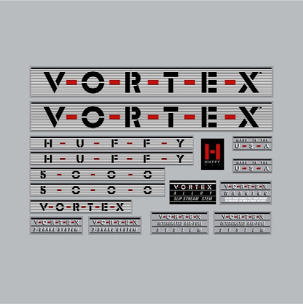 Huffy - VORTEX 5000 decal set - Old School BMX - Bmx Products AU