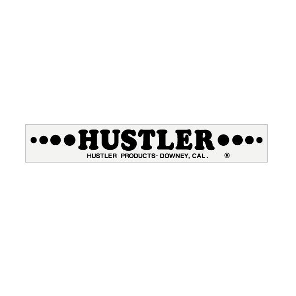 Hustler - Plate decal - black on clear decal - old school bmx - Bmx Products AU