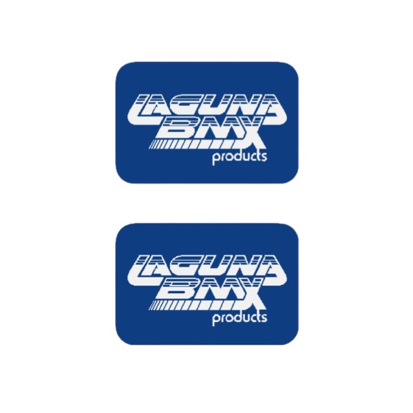 Laguna - Seat clamp decals in BLUE - old school bmx