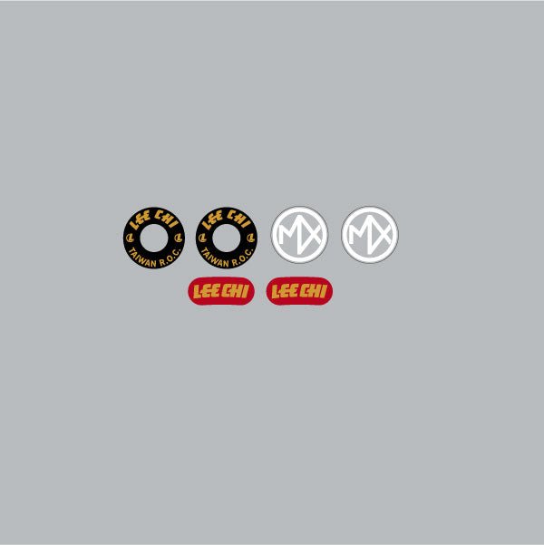Lee Chi - MX1000A Caliper decals in Gold text - Bmx Products AU