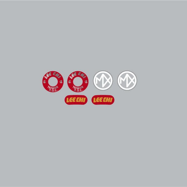 Lee Chi - MX1000A Caliper decals in Red - Bmx Products AU