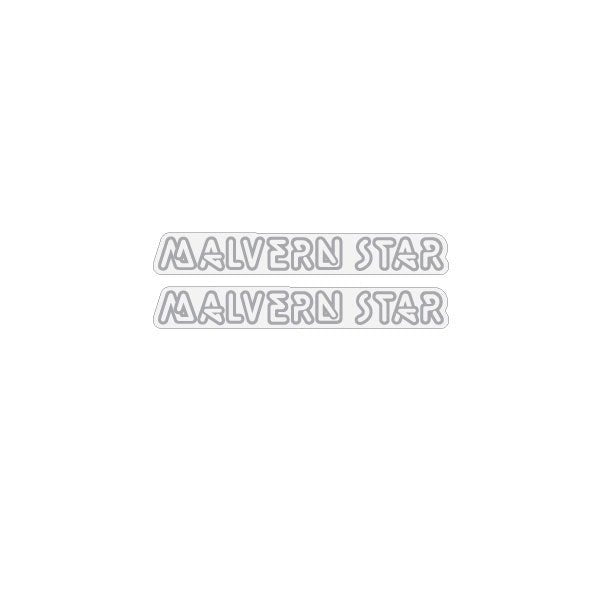Malvern Star - CHROME side seat decals - old school bmx - Bmx Products AU