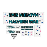 Malvern Star - FREESTYLE 500 CONFETTI Teal Black decal set - Bmx Products AU