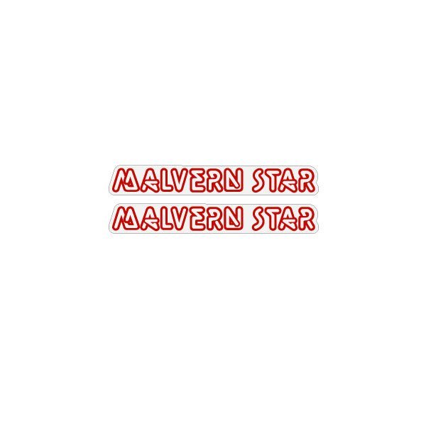 Malvern Star - RED side seat decals - old school bmx - Bmx Products AU