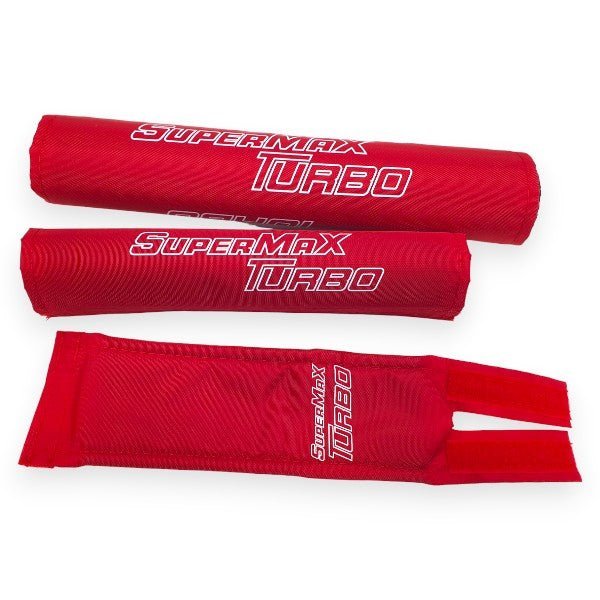 Malvern Star - Supermax Turbo - Custom RED with white print Nylon pad set - old school bmx - Bmx Products AU