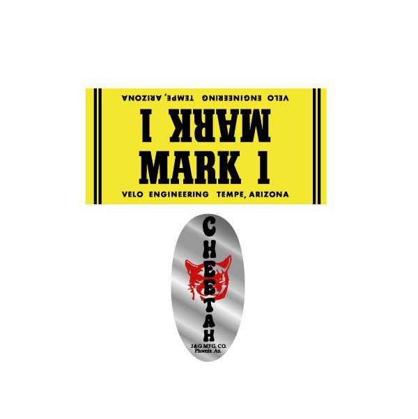 Mark 1 - Cheetah - by Velo - Chrome decals - old school bmx - Bmx Products AU