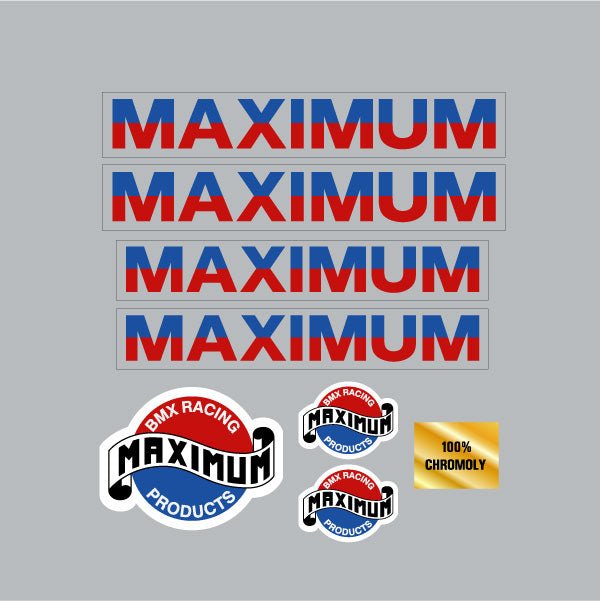 Maximum - Standard decal set - Old school bmx - Bmx Products AU
