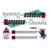 Mongoose - 1988 Decade Decal set - Blue frame - old school bmx - Bmx Products AU