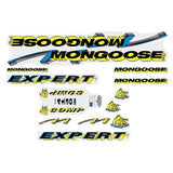 Mongoose - 1992 Expert Comp - for chrome frame Decal set - old school bmx - Bmx Products AU