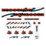 Mongoose - 1992 Hooligan Fluro Orange Decal set - old school bmx - Bmx Products AU