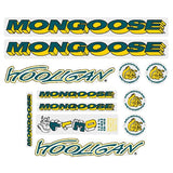 Mongoose - 1995 Hooligan for chrome frame Decal set - old school bmx - Bmx Products AU