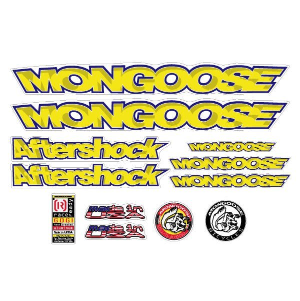 Mongoose - 1998 Aftershock - Decal set - old school bmx - Bmx Products AU