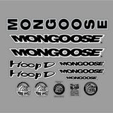 Mongoose - 1999 Hoop D Decal set for chrome frame - old school bmx - Bmx Products AU