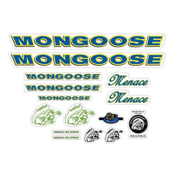 Mongoose - 1999 Menace - Decal set for Green frame - Bmx Products AU