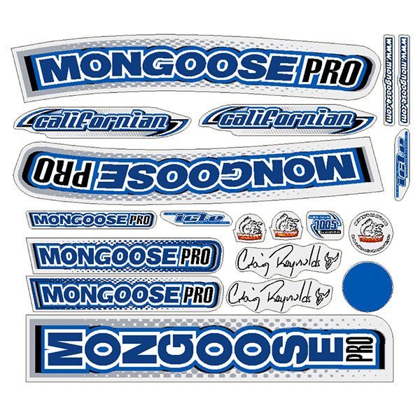 Mongoose - 2000 Californian - Decal set - old school bmx - Bmx Products AU