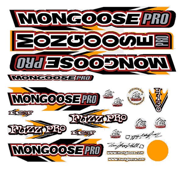 Mongoose - 2000 Fuzz PRO - Decal set - old school bmx - Bmx Products AU