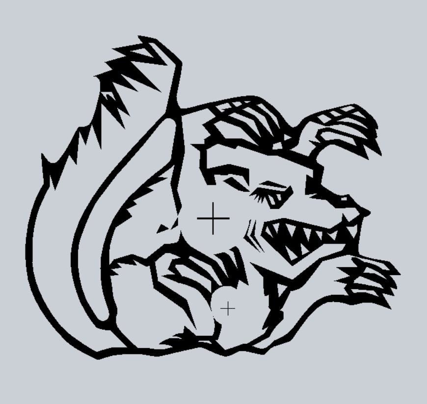 Mongoose - 90's Maurice Sprocket decal - Black DIECUT - Old school bmx - Bmx Products AU