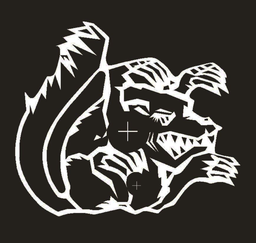 Mongoose - 90's Maurice Sprocket decal - White DIECUT - Old school bmx - Bmx Products AU