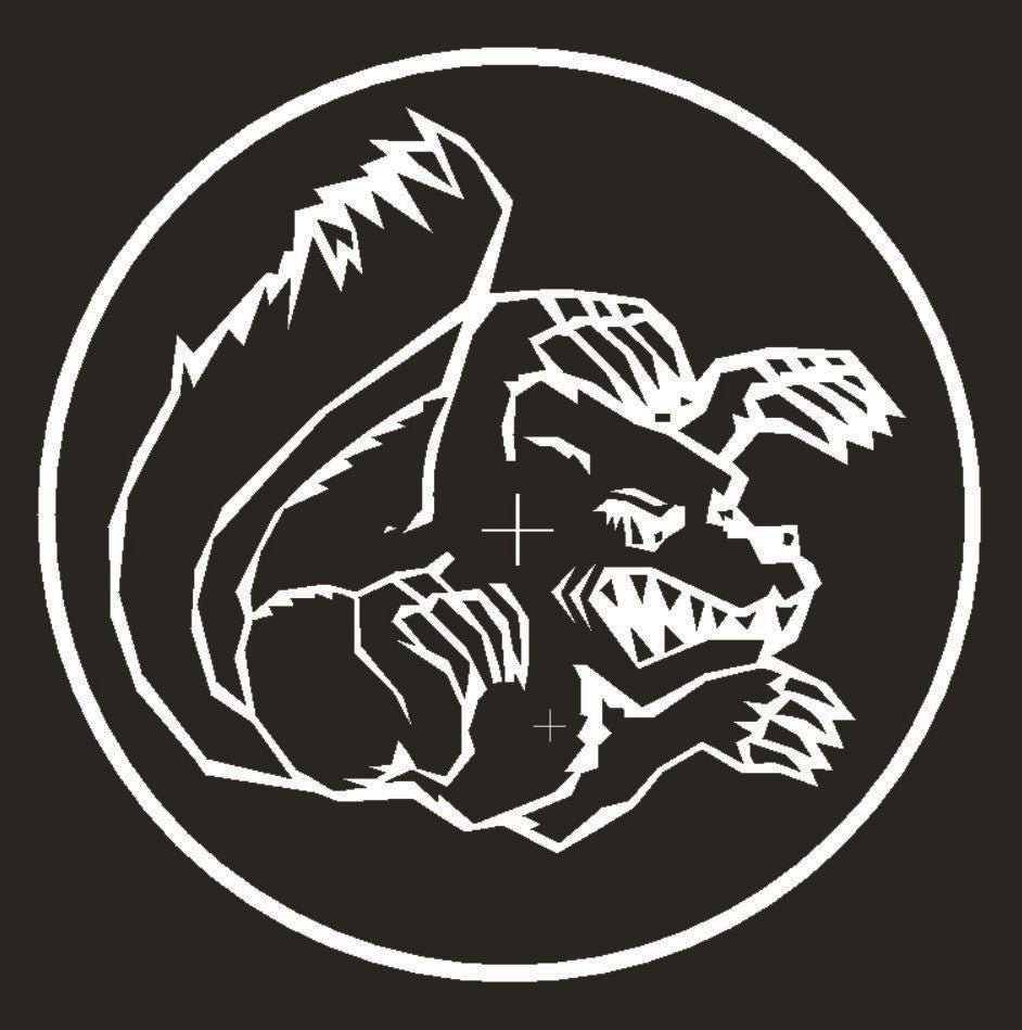 Mongoose - 90's Maurice with outer ring Sprocket decal - White DIECUT - Old school bmx - Bmx Products AU