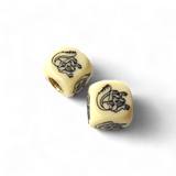 Mongoose - Maurice logo Dice Tire Valve Caps (Pair) - Bone White - old school bmx - Bmx Products AU